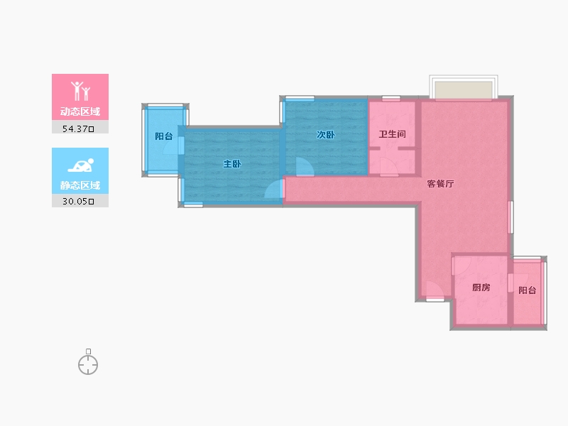 北京-北京市-天通西苑-三区-70.00-户型库-动静分区