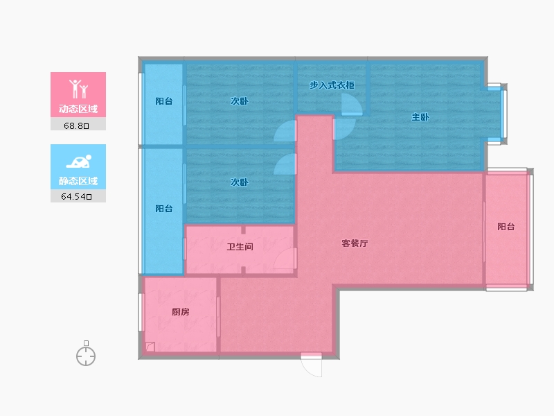 河南省-郑州市-庆都首府南区-131.00-户型库-动静分区