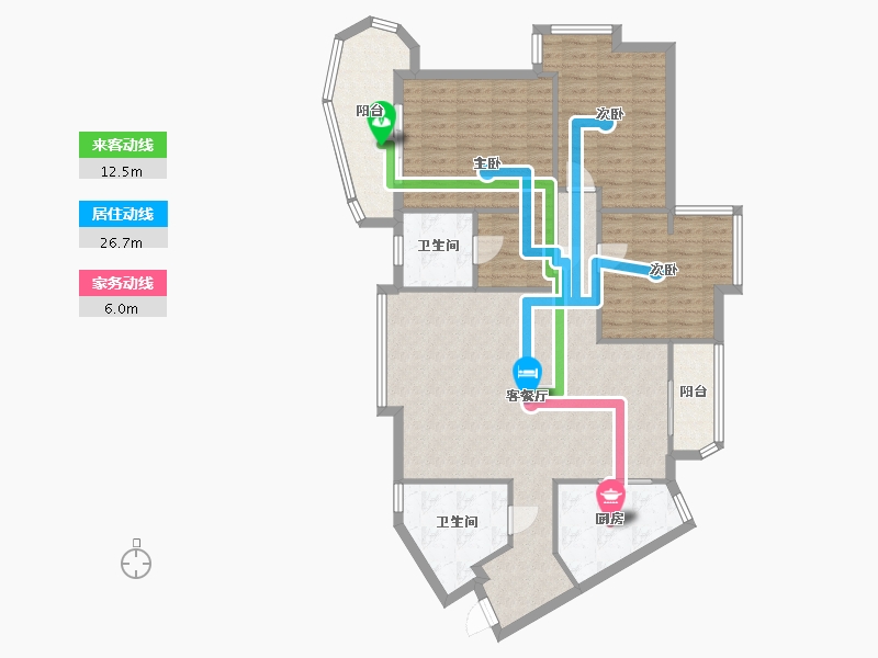 广东省-广州市-南沙滨海花园-110.00-户型库-动静线