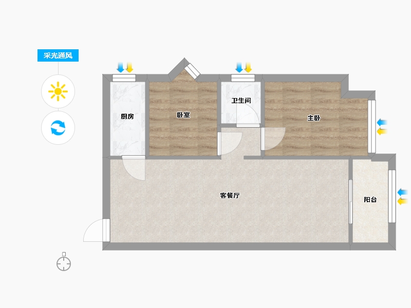 江西省-上饶市-万盛馨苑-49.60-户型库-采光通风