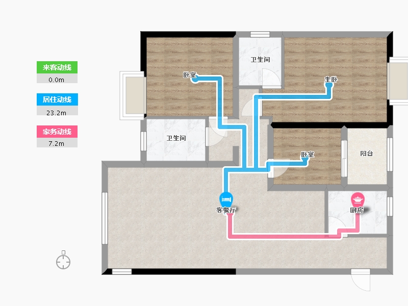 福建省-龙岩市-金湖锦苑-95.00-户型库-动静线