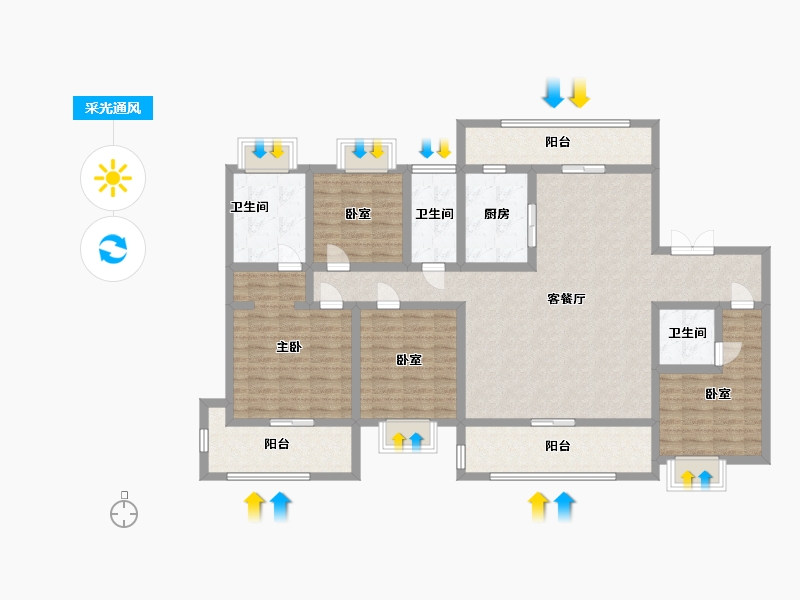 云南省-昆明市-昆明融创文旅城-168.00-户型库-采光通风