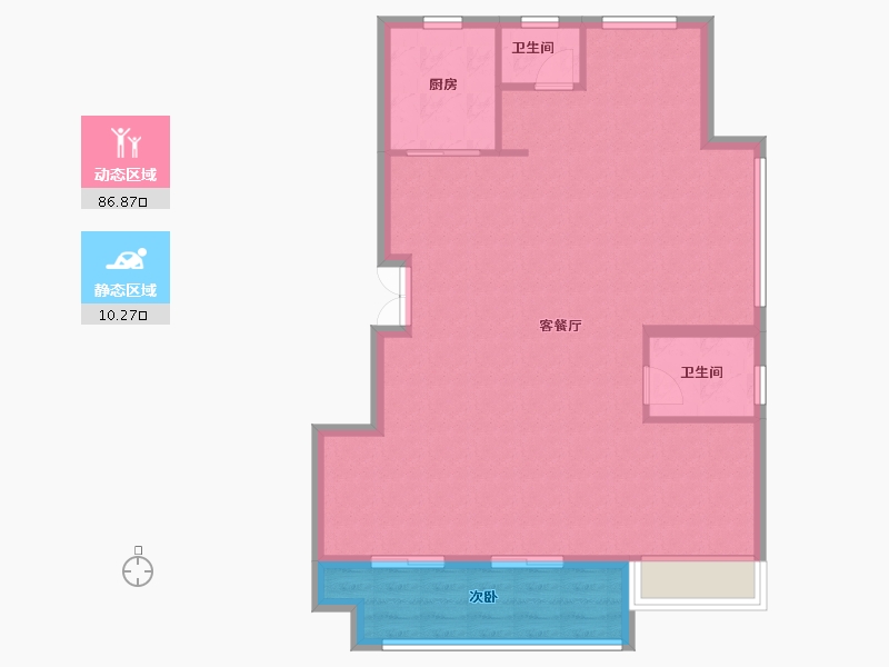 浙江省-丽水市-美林悦府-87.70-户型库-动静分区