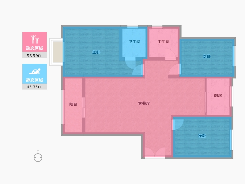 河北省-衡水市-锦绣华府-99.20-户型库-动静分区