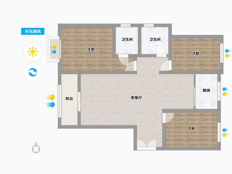 河北省-衡水市-锦绣华府-99.20-户型库-采光通风