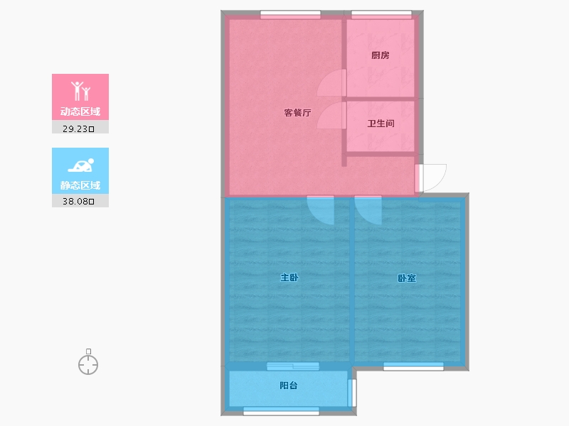 江苏省-常州市-翠竹新村-南区-61.60-户型库-动静分区