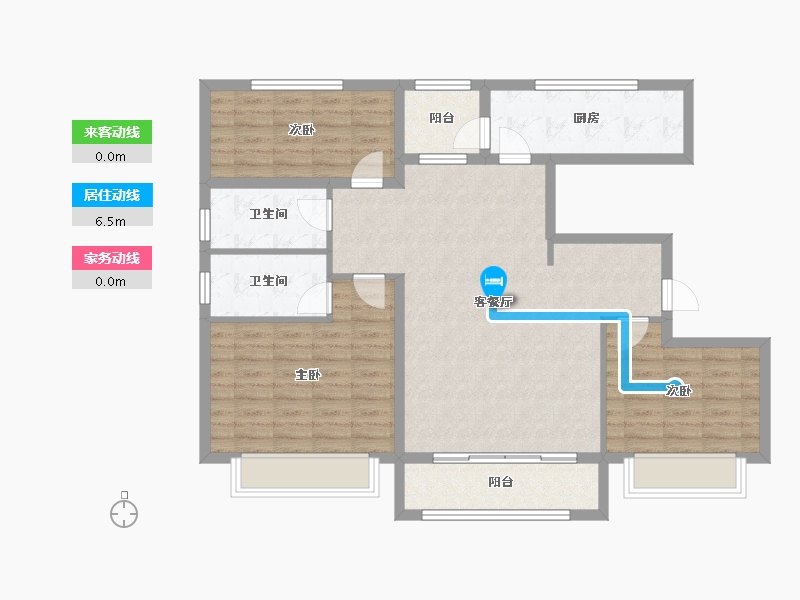 山东省-济宁市-鸿顺吉祥新苑-103.06-户型库-动静线