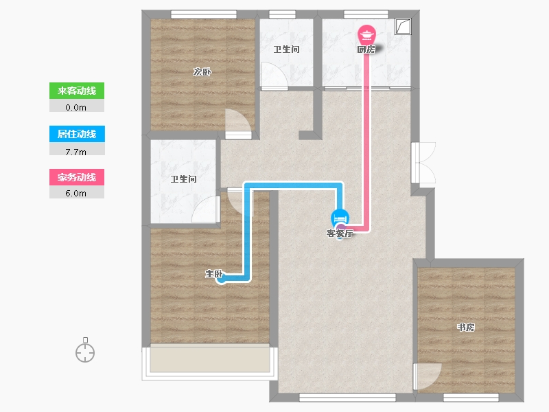 黑龙江省-佳木斯市-伟业中央公园-108.27-户型库-动静线