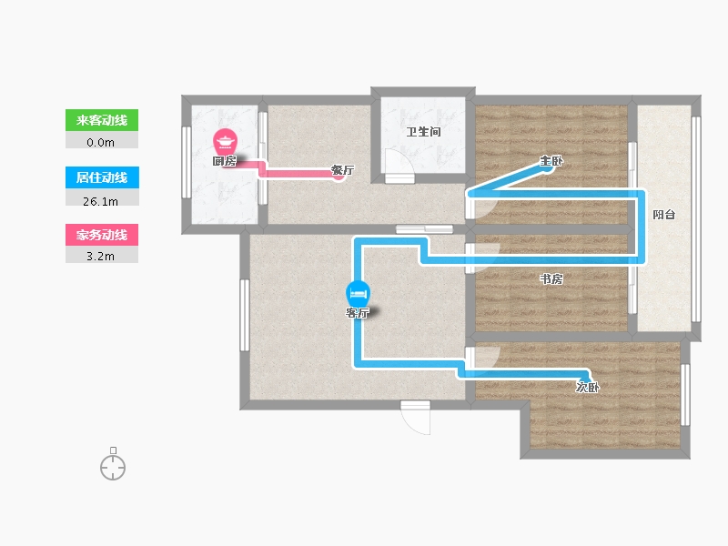 山西省-晋中市-明星小区-108.80-户型库-动静线