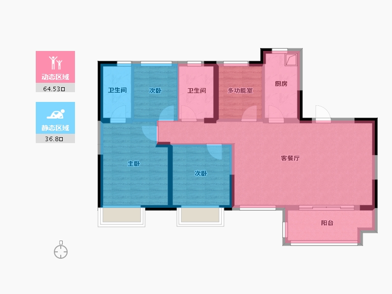 甘肃省-兰州市-碧桂园-102.10-户型库-动静分区