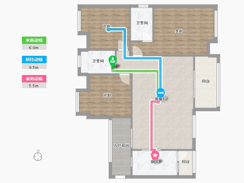 贵州省-遵义市-中建幸福城C区-100.29-户型库-动静线