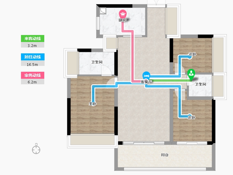 广东省-河源市-华丰国贸金湾-95.20-户型库-动静线