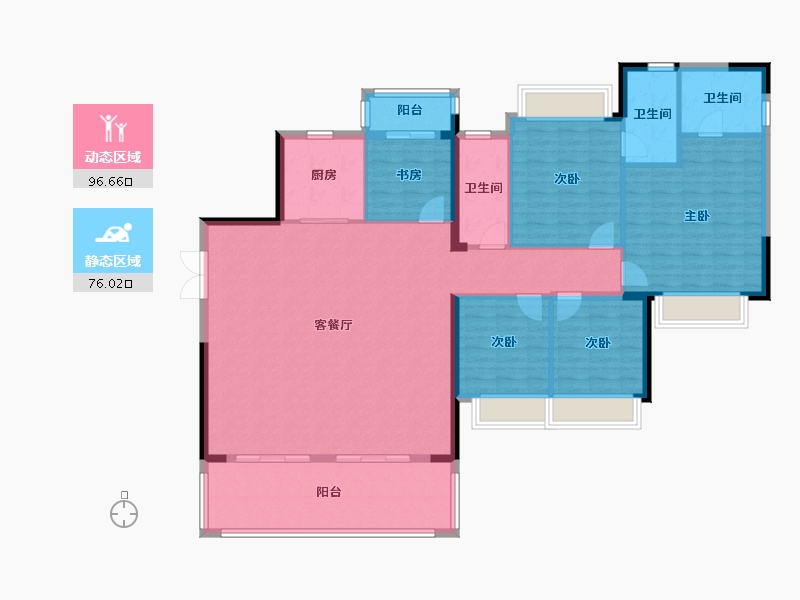 贵州省-贵阳市-宇虹万花城-176.00-户型库-动静分区