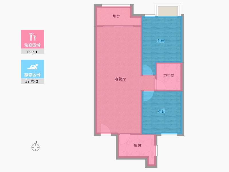 河北省-保定市-朝阳首府澜园-南区-63.30-户型库-动静分区