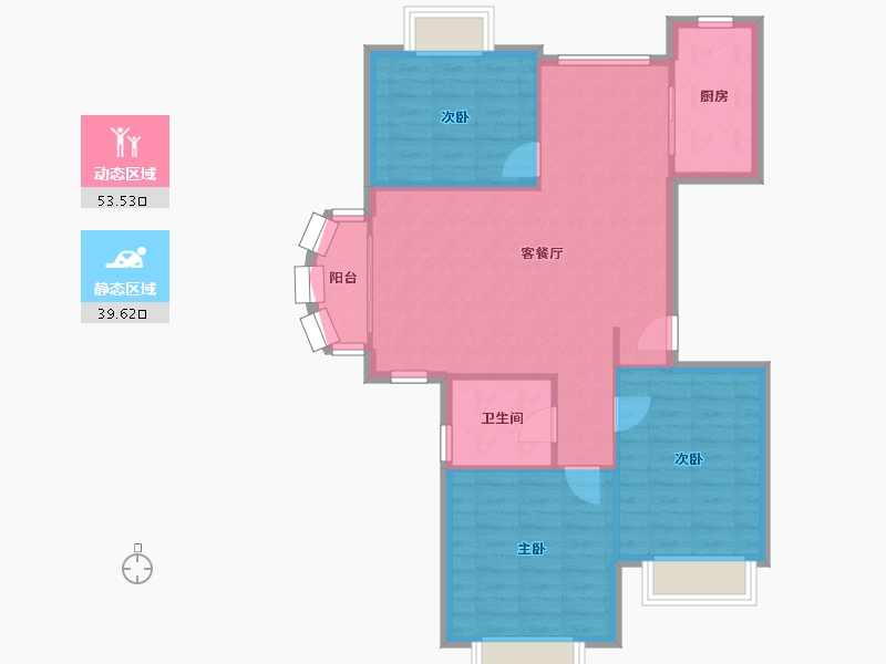 上海-上海市-九歌花园-80.00-户型库-动静分区