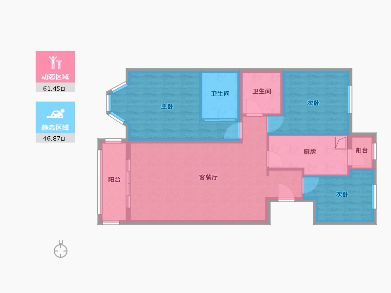 北京-北京市-加州水郡-97.00-户型库-动静分区