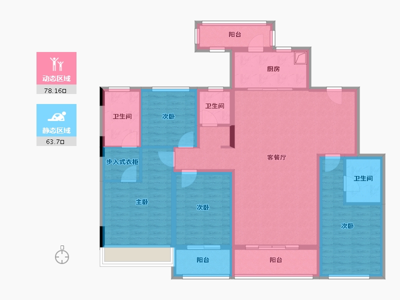 江苏省-连云港市-易居学府-145.00-户型库-动静分区