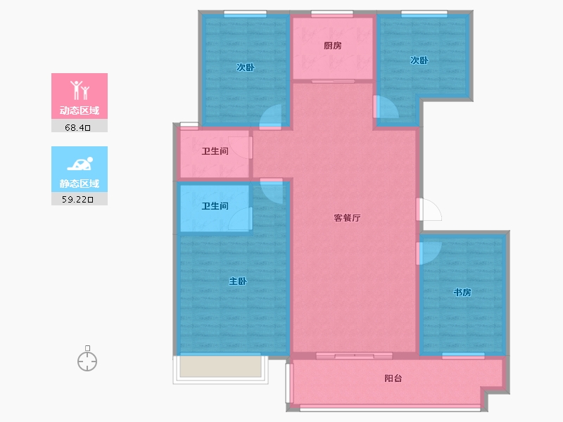 河南省-新乡市-紫宸金城-114.98-户型库-动静分区