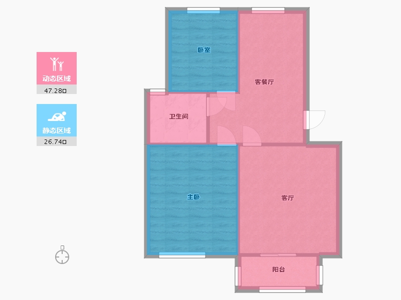 江苏省-苏州市-宝领家园-65.90-户型库-动静分区