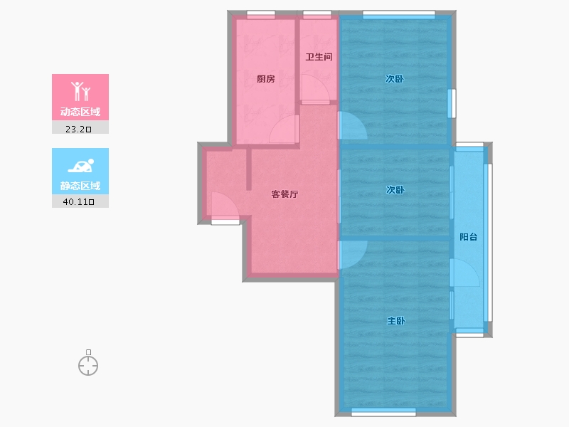 北京-北京市-芳星园三区-78.00-户型库-动静分区