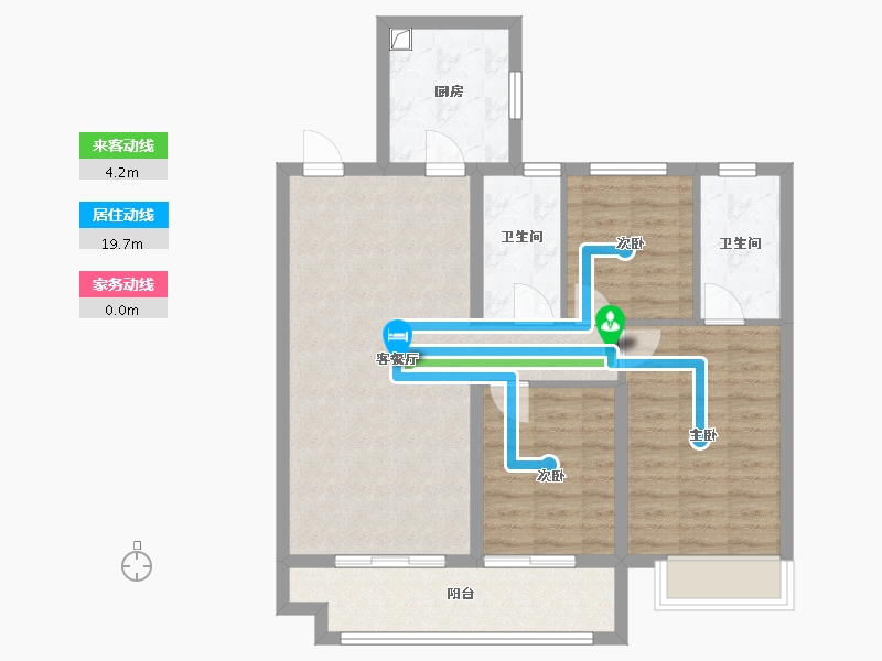 河北省-张家口市-长江九里-84.65-户型库-动静线