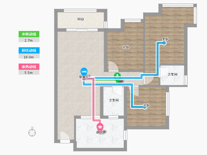 贵州省-铜仁市-江与城-96.00-户型库-动静线