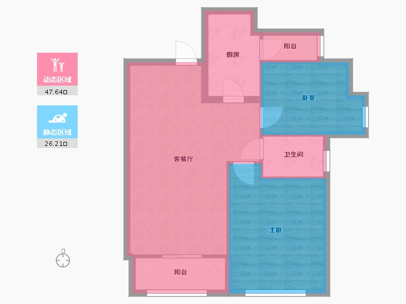 广东省-广州市-亚运城媒体村-北区-66.40-户型库-动静分区