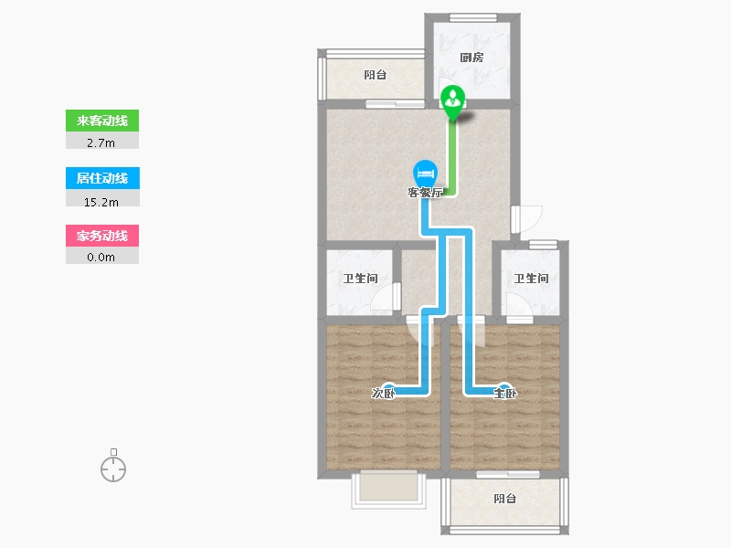 河南省-新乡市-留庄营-72.00-户型库-动静线