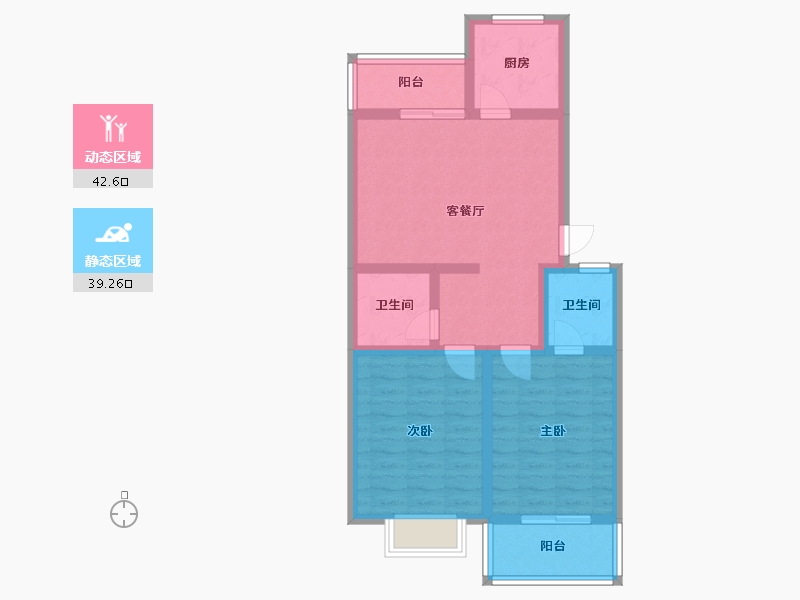 河南省-新乡市-留庄营-72.00-户型库-动静分区