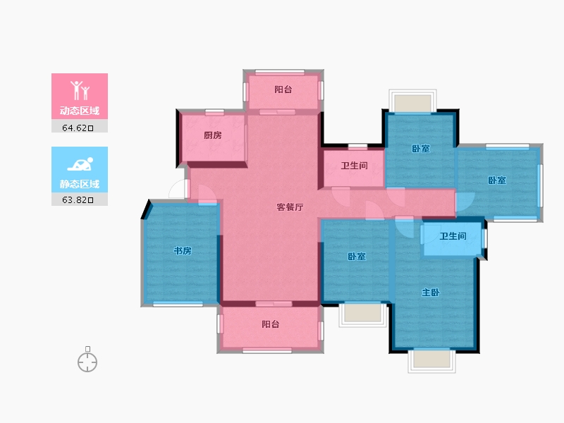 广西壮族自治区-玉林市-幸福里新城-116.40-户型库-动静分区