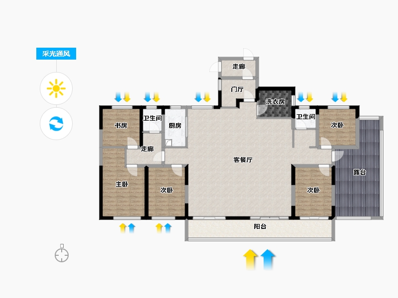 山东省-枣庄市-金玉嘉园-176.00-户型库-采光通风