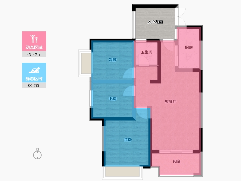 湖南省-长沙市-明发阅江悦府-71.20-户型库-动静分区