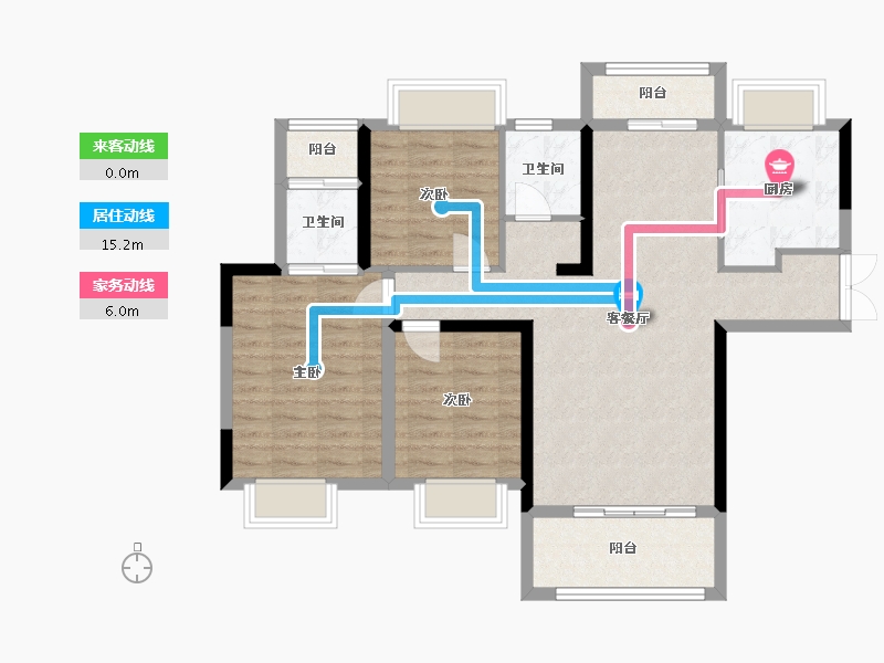 湖南省-长沙市-九玺铭城-100.00-户型库-动静线