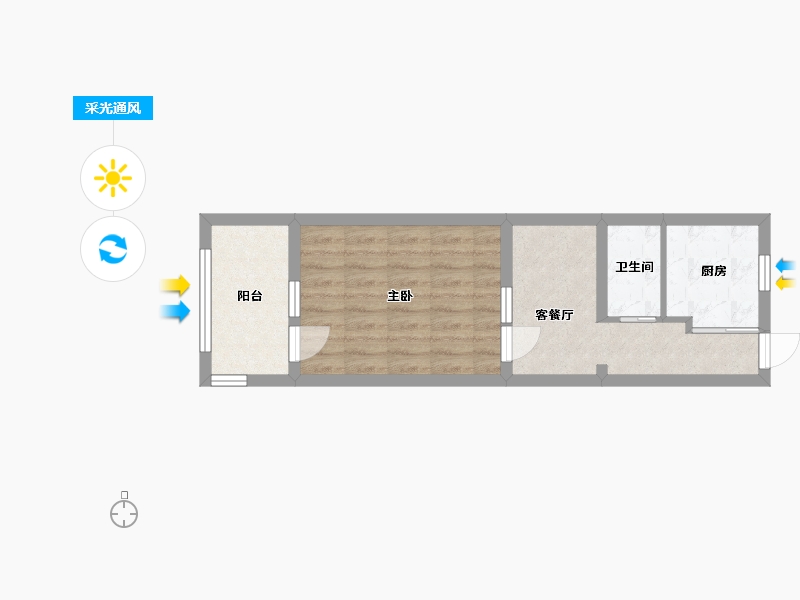 北京-北京市-青年湖东里-37.00-户型库-采光通风