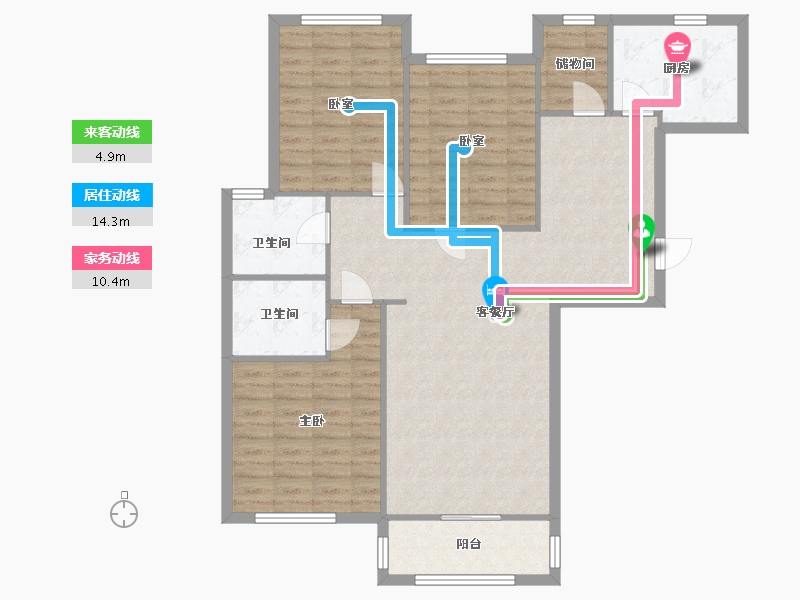 河南省-郑州市-方圆创世-114.40-户型库-动静线