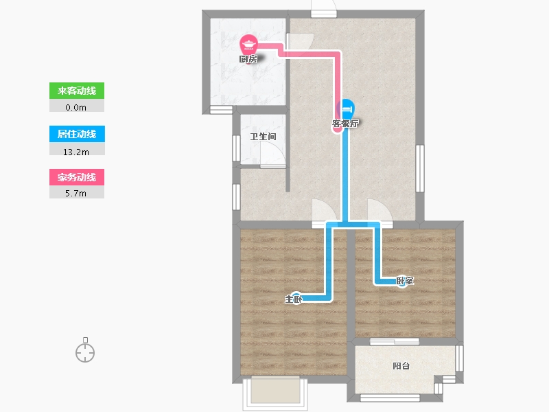 安徽省-合肥市-淮合花园-70.89-户型库-动静线