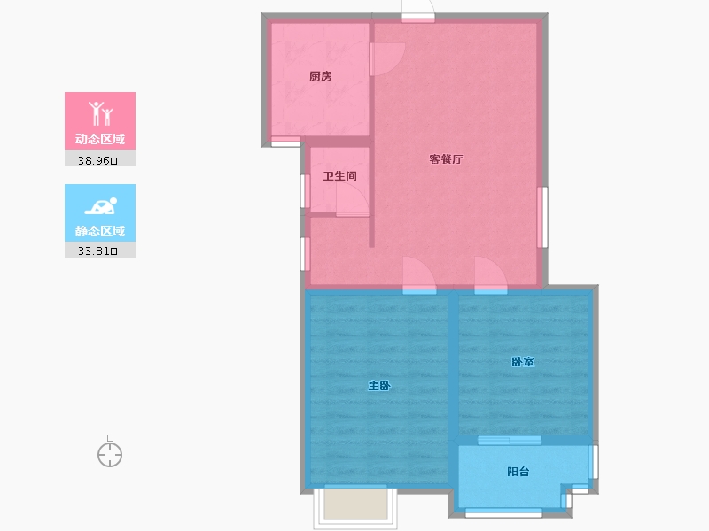 安徽省-合肥市-淮合花园-70.89-户型库-动静分区