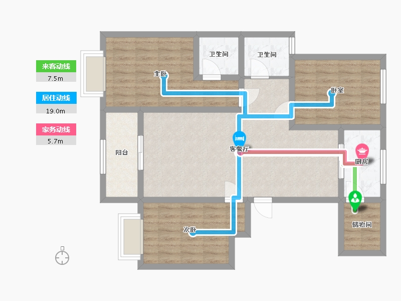 山西省-运城市-金庭华府-98.40-户型库-动静线