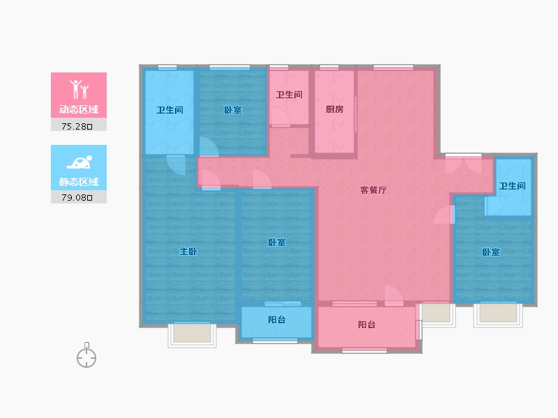 河北省-邢台市-悦湖公馆-144.00-户型库-动静分区