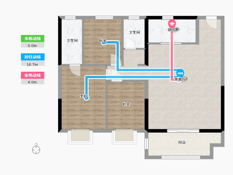 江苏省-南京市-海科新寓万辉园-104.00-户型库-动静线