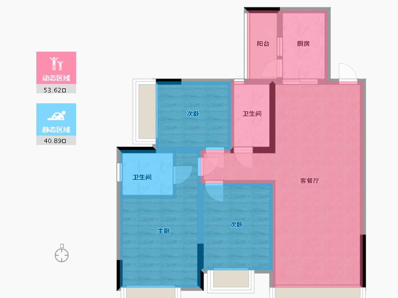 四川省-成都市-川网国际花园-106.00-户型库-动静分区