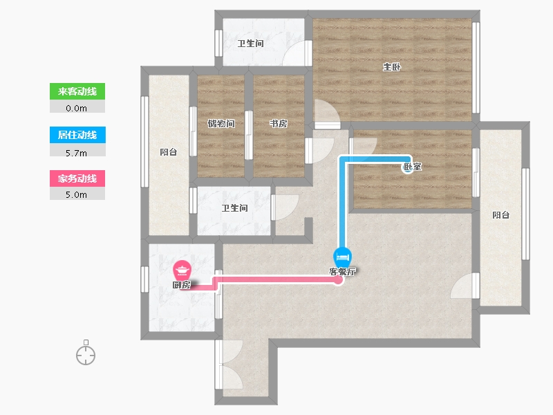 宁夏回族自治区-银川市-逸兰汐-92.80-户型库-动静线