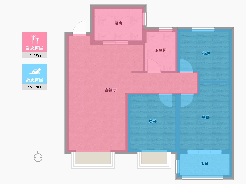 山西省-晋中市-宜佳名苑-79.00-户型库-动静分区