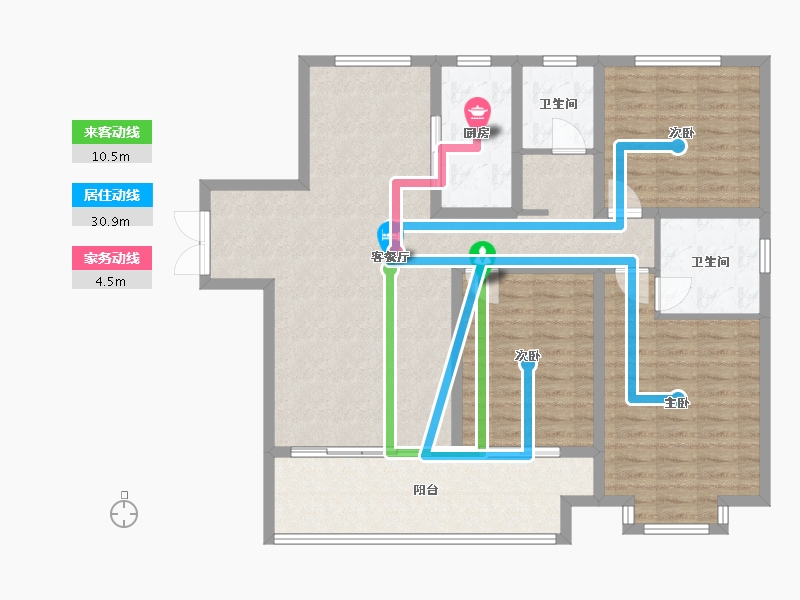 山东省-菏泽市-建邦中央公园-106.09-户型库-动静线