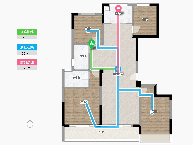 山东省-潍坊市-蓝城锦绣-117.60-户型库-动静线