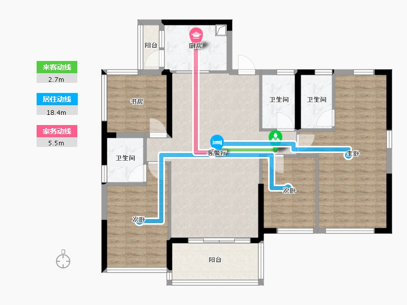 广东省-江门市-博富福美城-101.60-户型库-动静线