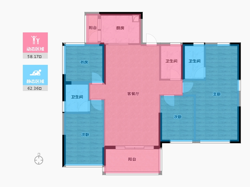 广东省-江门市-博富福美城-101.60-户型库-动静分区