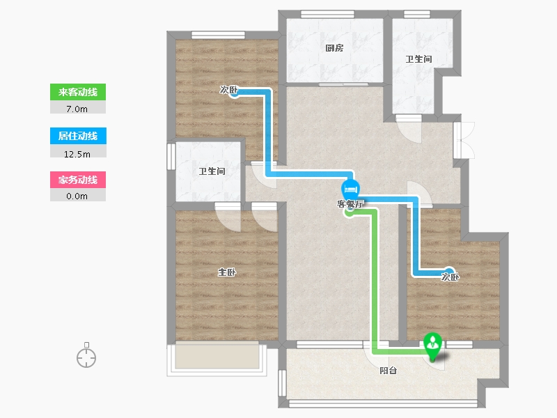 山东省-临沂市-万城春暖花开-100.60-户型库-动静线