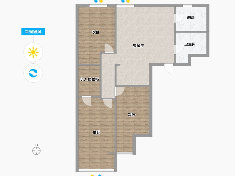 甘肃省-兰州市-兰海佳苑-120.00-户型库-采光通风