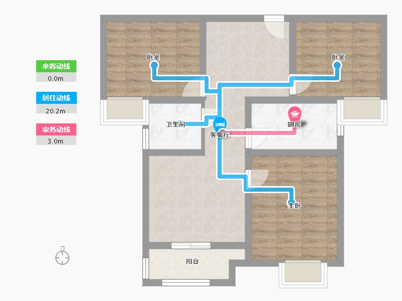 河南省-郑州市-名门翠园-72.00-户型库-动静线